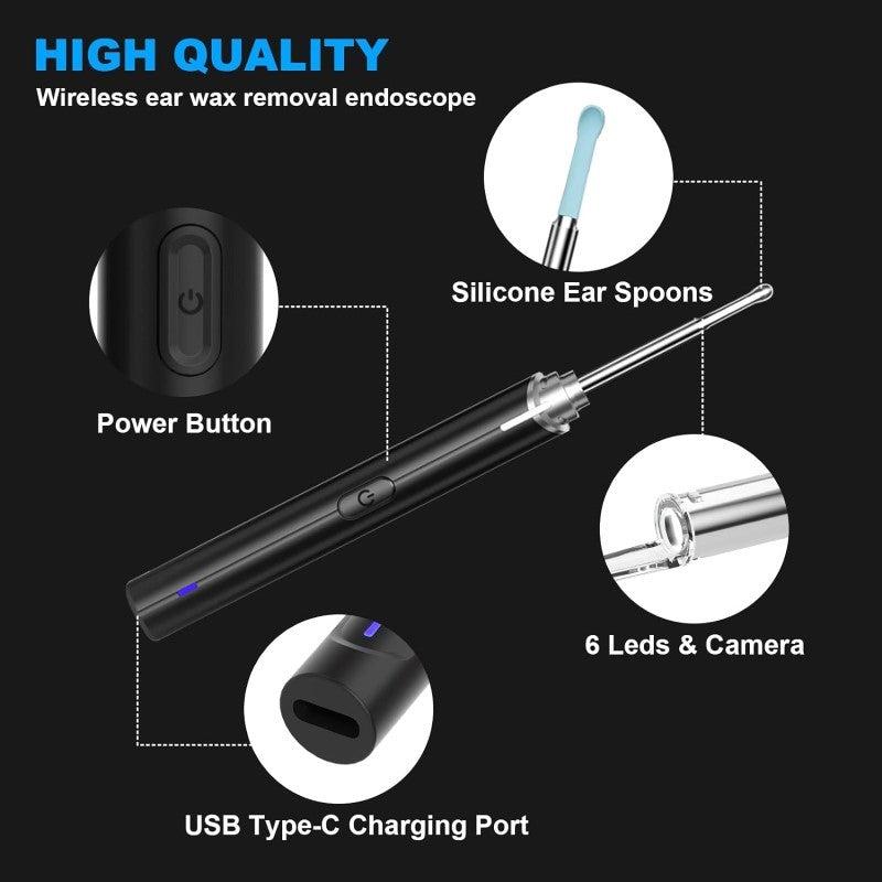 Type C charging ear camera