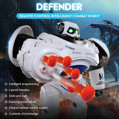 Intelligent RC Robot AD Police with Light and Sound Full Control Combat Defender
