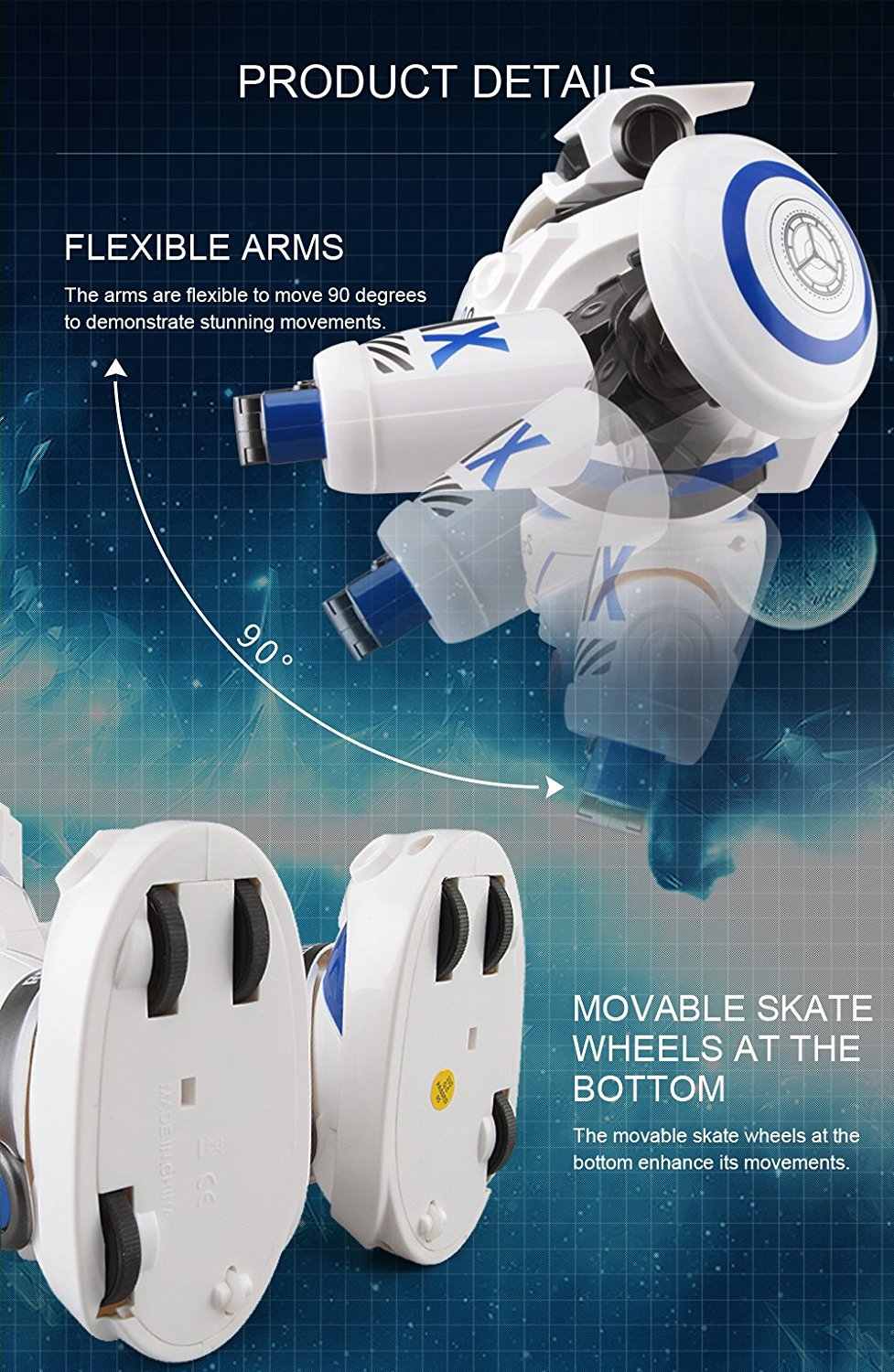 Intelligent RC Robot AD Police with Light and Sound Full Control Combat Defender
