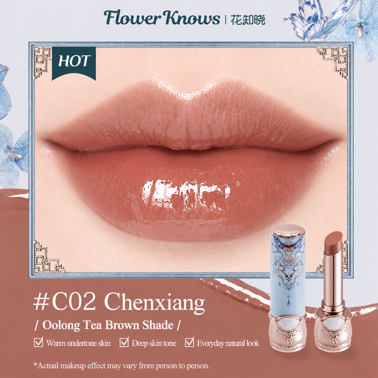 Flower Knows Butterfly Cloud Collar Glossy Lipsticks