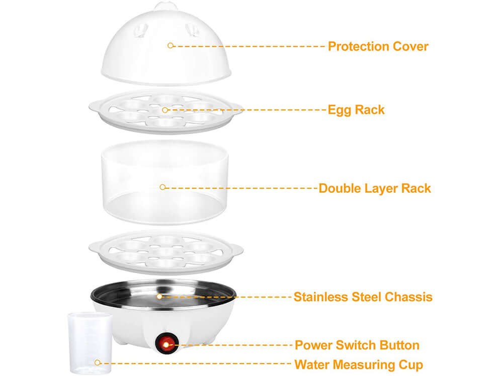compact egg cooker unit