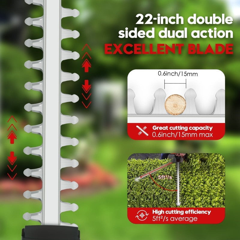Battery operated hedge trimmer