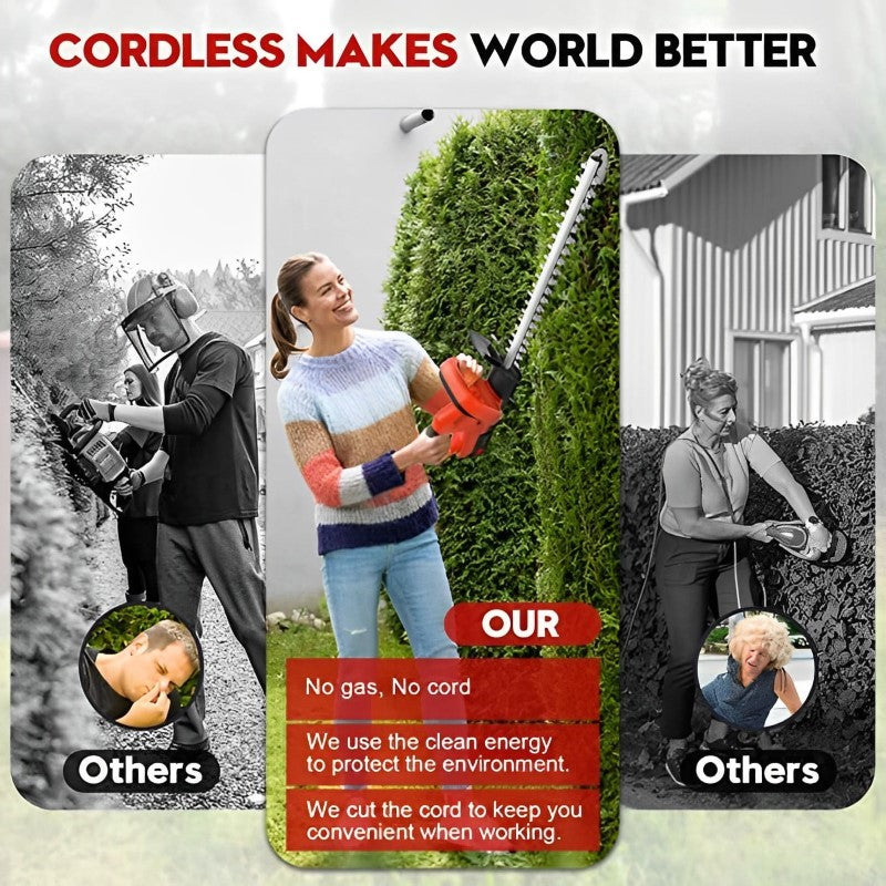 Hedge trimmer with blade cover