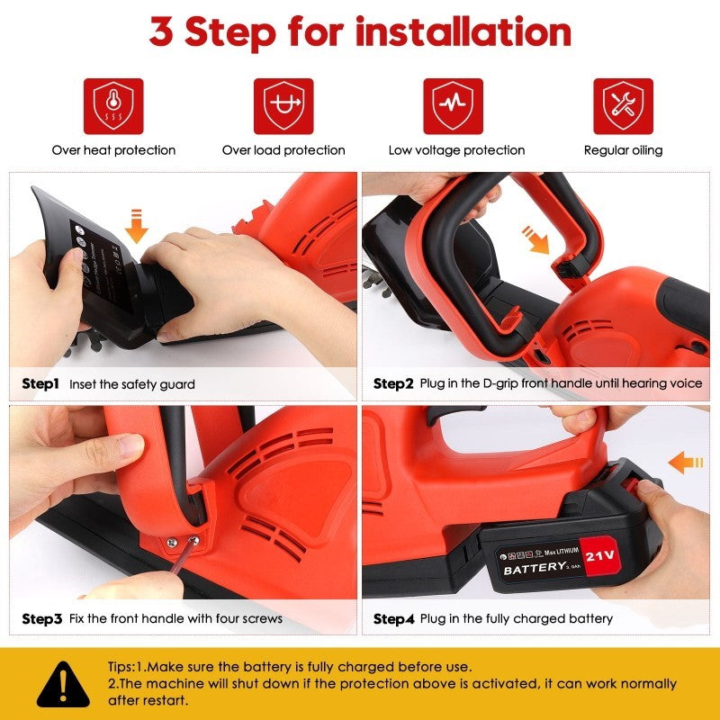 Trimmer with safety goggles