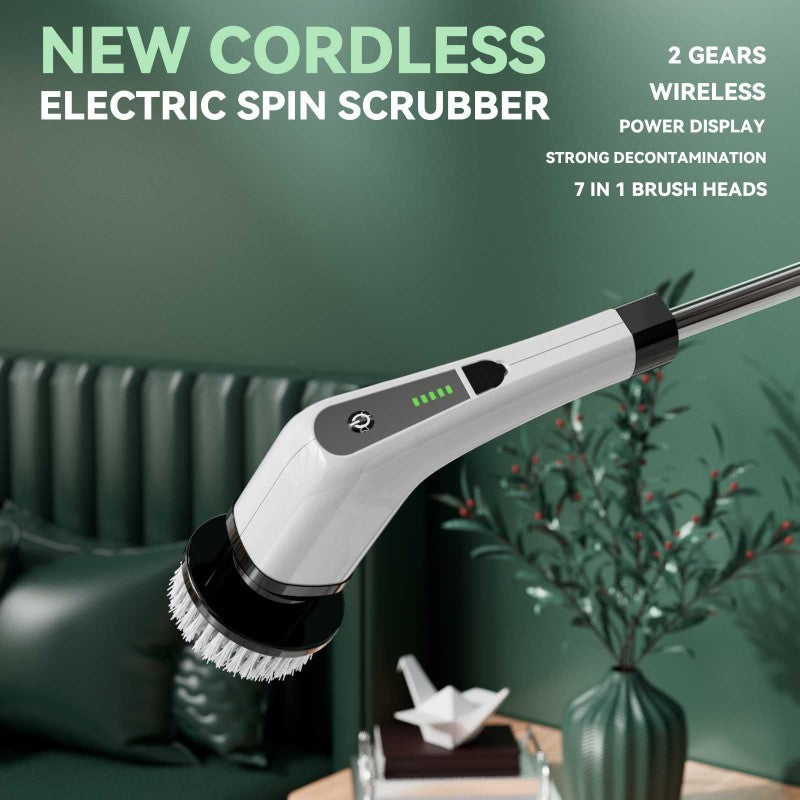 Adjustable length cleaning scrubber