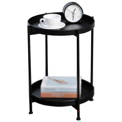 black iron side table