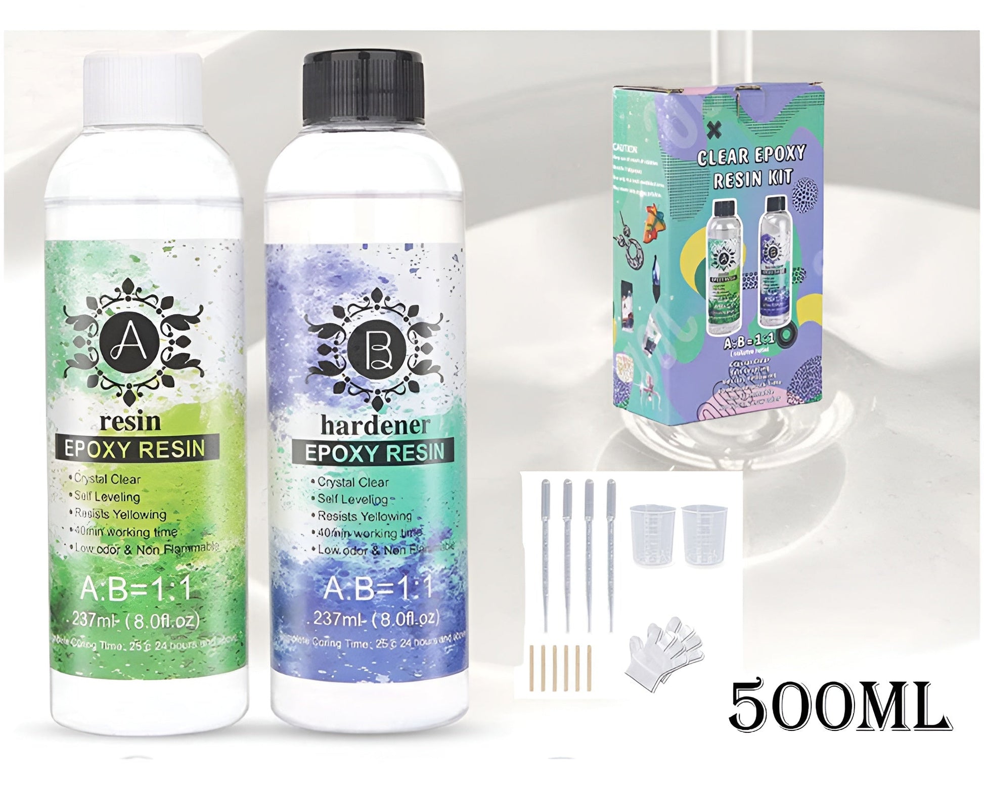 resin for glass