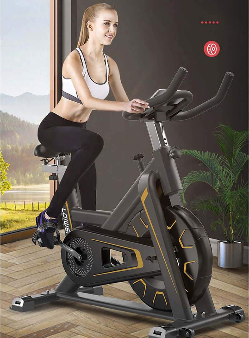 Exercise Bike Indoor Exercise Spinning Cycling Black - The Shopsite
