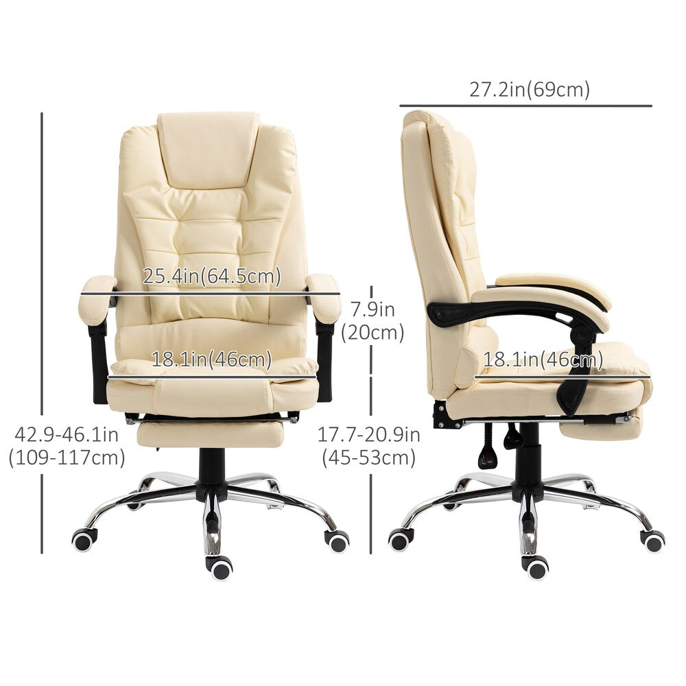 Ergonomic Office Chair with Massager and Footrest Gaming Chair