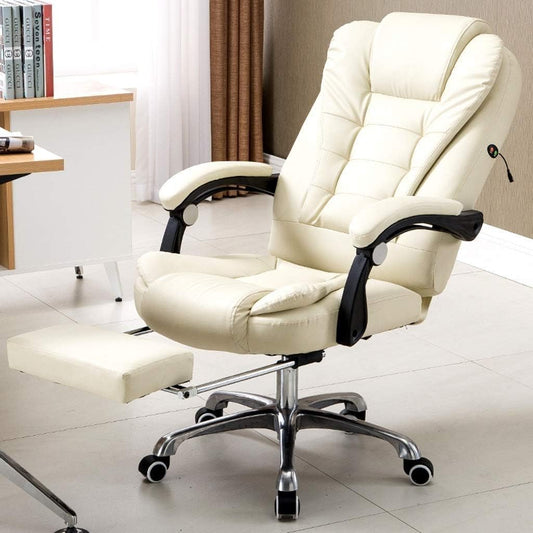 Ergonomic Office Chair with Massager and Footrest Gaming Chair