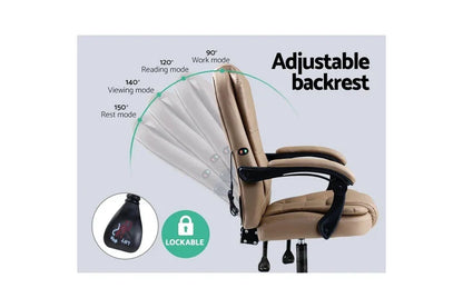 Ergonomic Office Chair with Massager and Footrest Gaming Chair