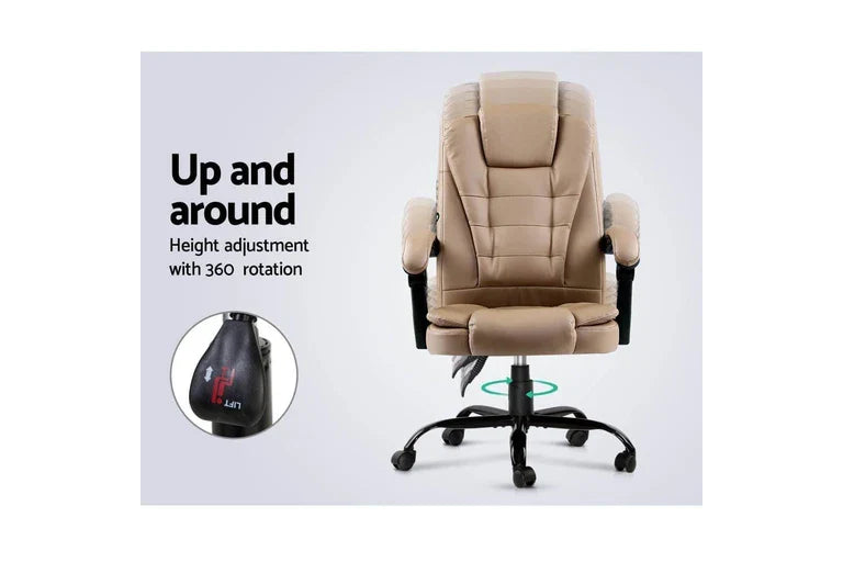 Ergonomic Office Chair with Massager and Footrest Gaming Chair