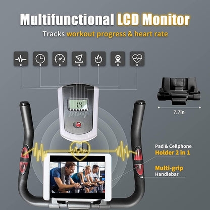 Exercise Bike Spin Bike with Heart Rate Monitor