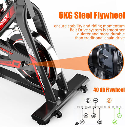 Exercise Bike Spin Bike with Heart Rate Monitor