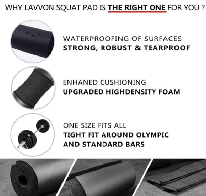 Foam Barbell Pad for Squats Cushion, Lunges & Bar Padding for Hip