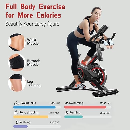 Adjustable Exercise Bike Spin Bike Heavy Duty