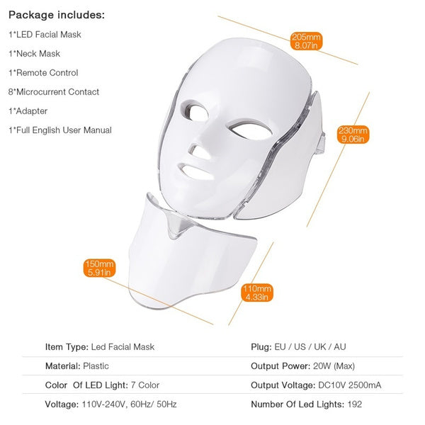 face and neck light mask