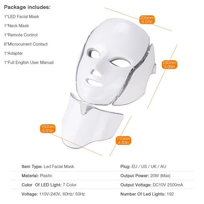 face and neck light mask