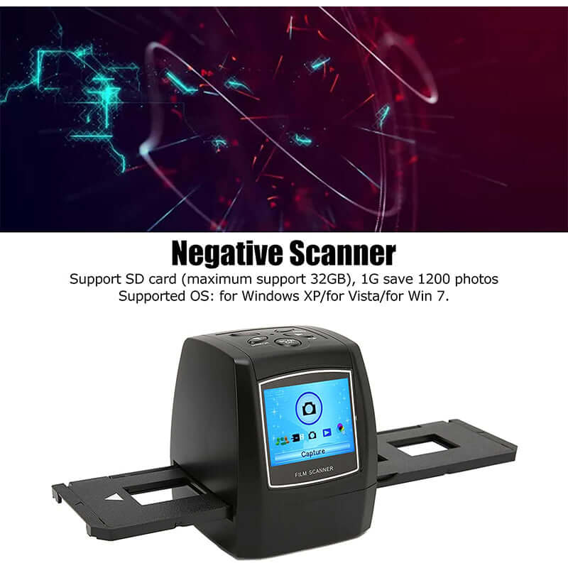 Scanner for color and black white slides