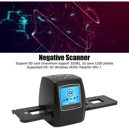 Scanner for color and black white slides