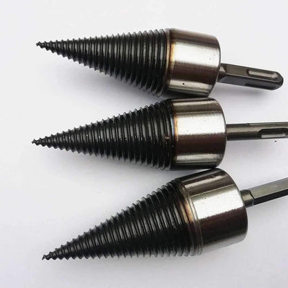 Firewood Splitter 32mm Firewood Drill Bit Wood Splitter with 3 Drill Handles Wood Bits high carbon steel - The Shopsite
