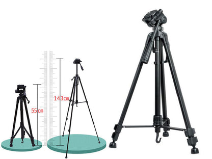 Universal Camera Tripod 1.43m adjustable height - The Shopsite