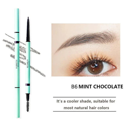 FLORTTE Rotating Double-Ended Eyebrow Pencil with Brush