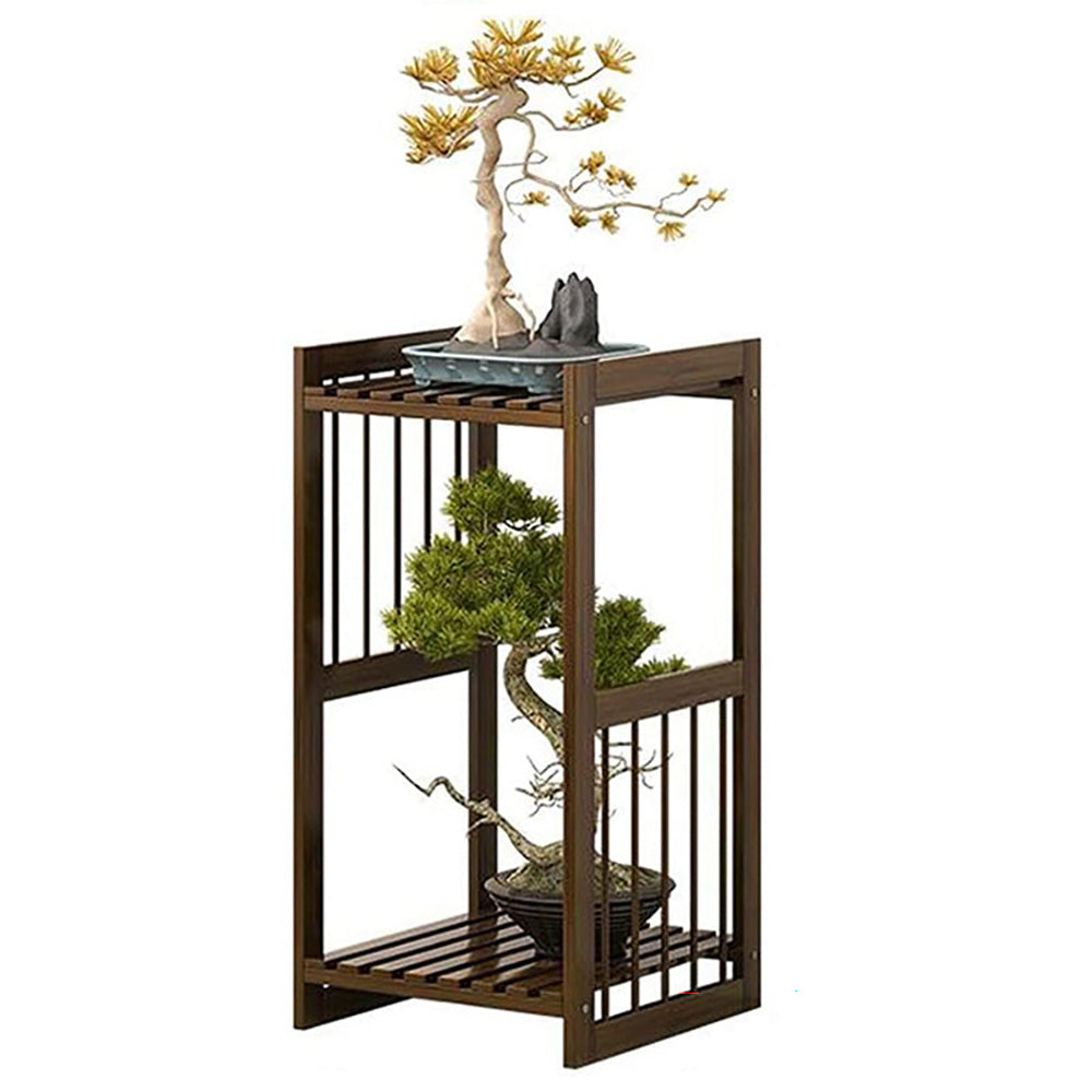 bamboo plant pot stand