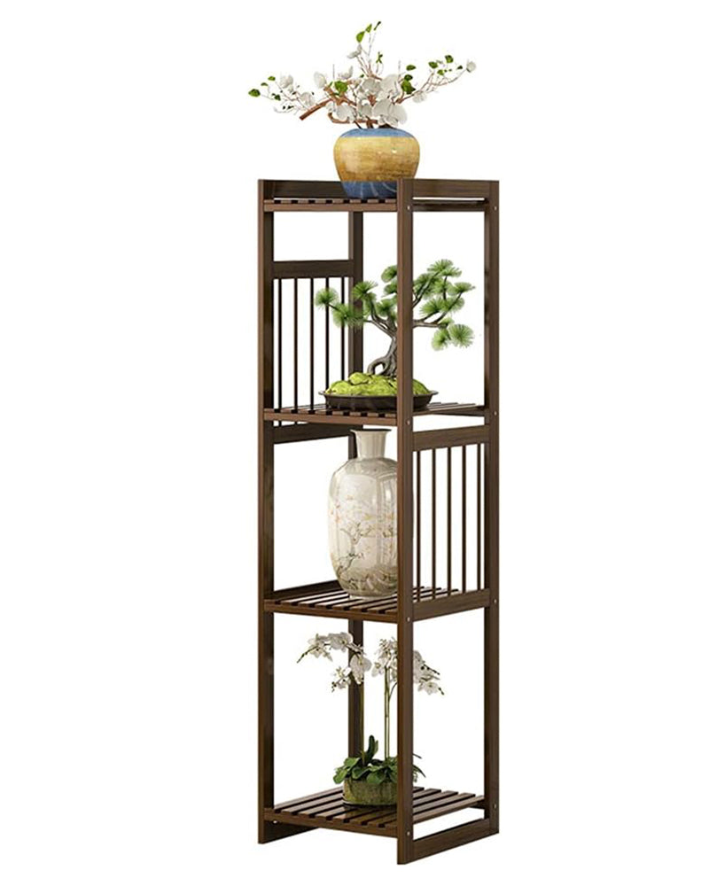 standing storage shelf bamboo