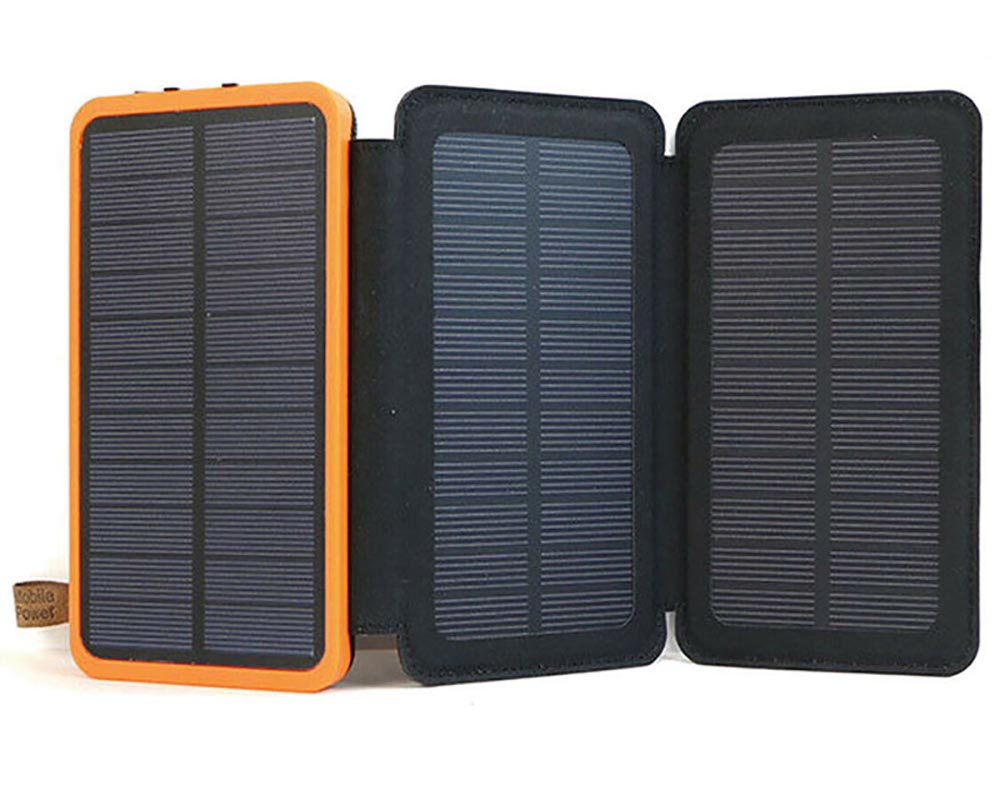 Solar charger with three panels