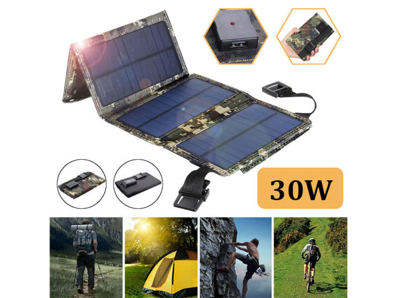 Foldable Solar Panel 30W Mobile Battery Charger - The Shopsite
