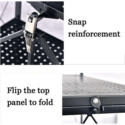 Foldable 5 Tier Kitchen Trolley Shelving Unit with Wheels - The Shopsite