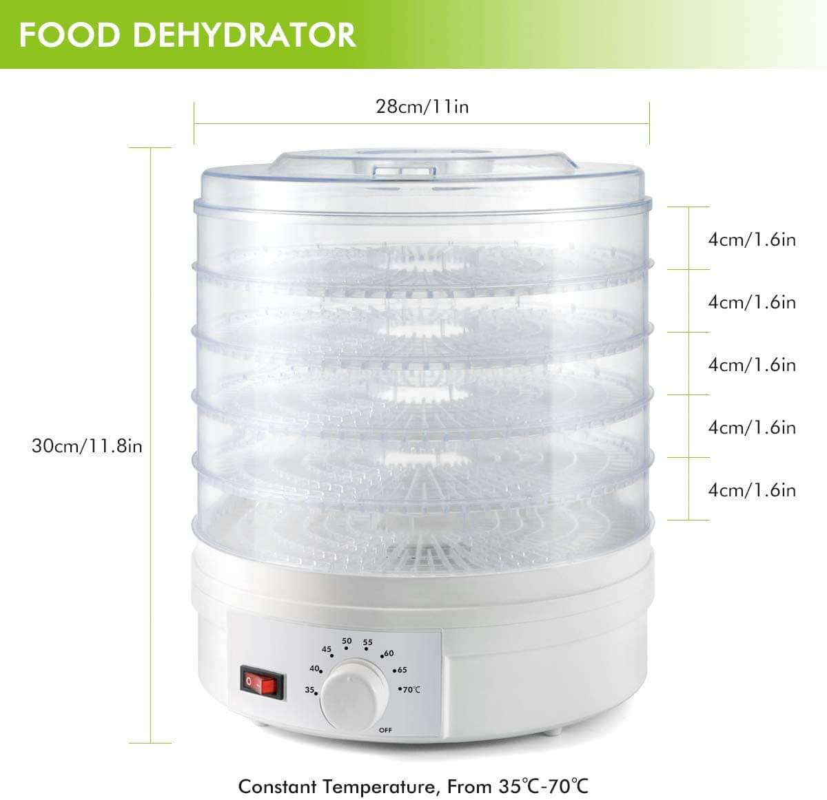 Portable Electric Food Dehydrator Machine