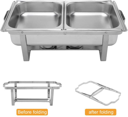 Chafing Dish Food Warmer Double 11L Stainless Steel - The Shopsite
