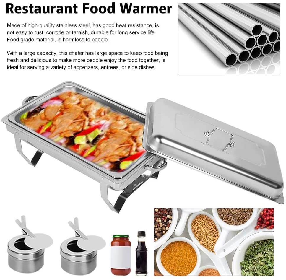 Chafing dish with lid and handles