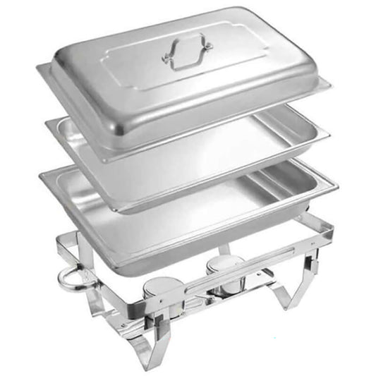 Chafing dish food warmer full view