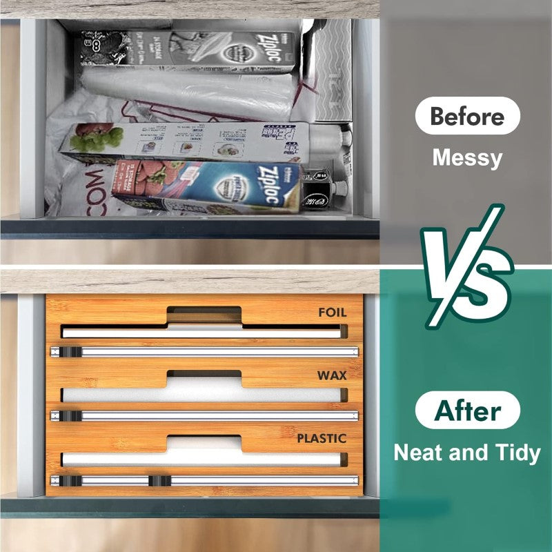Kitchen wrap organizer