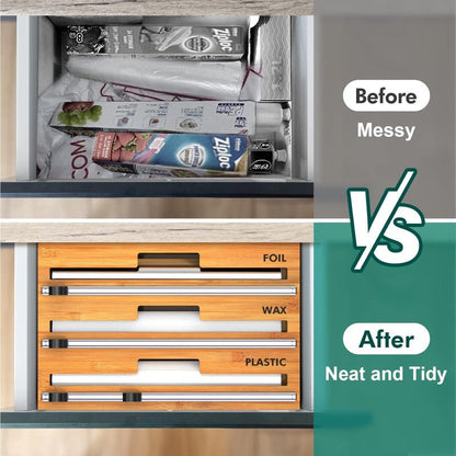 Kitchen wrap organizer
