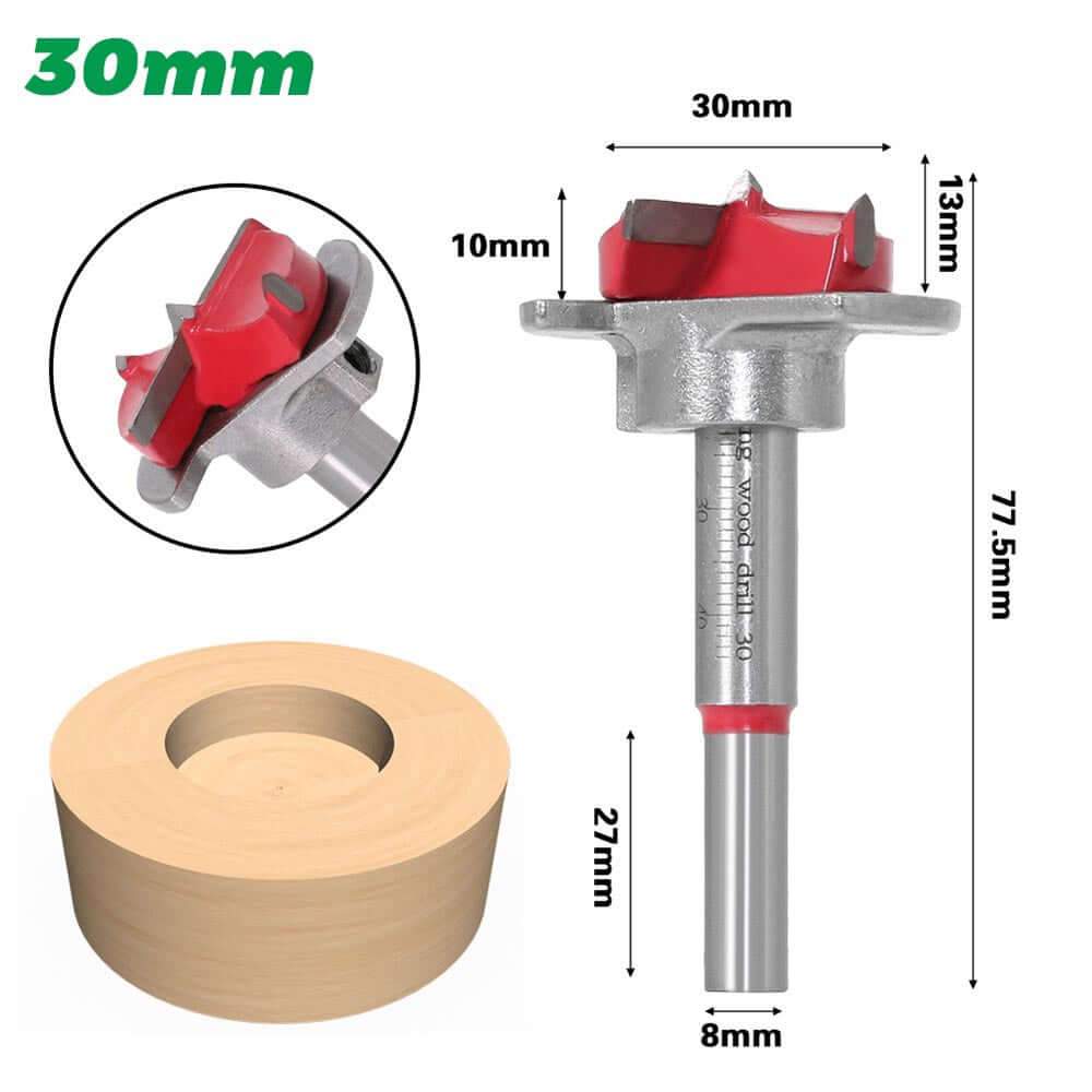 5pcs Forstner Drill Bit Woodworking Hole Saw Cutter Bits 15/20/25/30/35mm Forstner Bits - The Shopsite