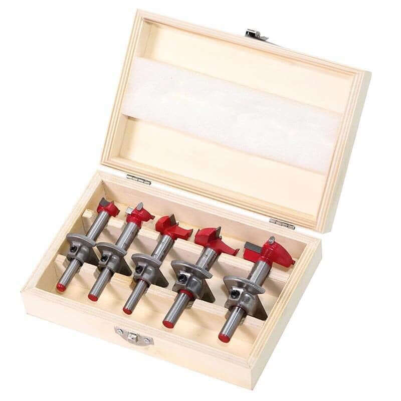 5pcs Forstner Drill Bit Woodworking Hole Saw Cutter Bits 15/20/25/30/35mm Forstner Bits - The Shopsite
