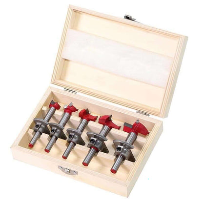 Set of five Forstner drill bits
