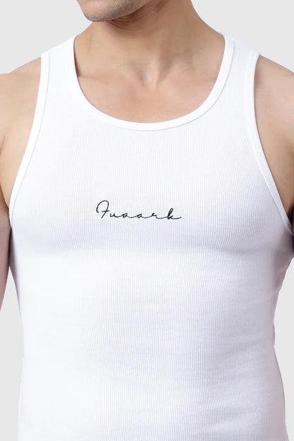 Ribbed Tank White