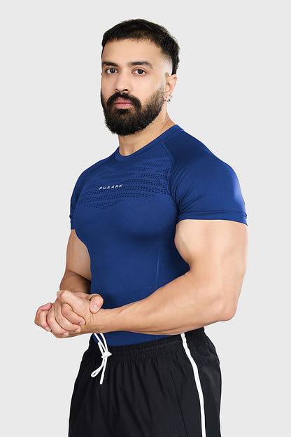 Power Seamless T-shirt Blue/ Fuaark