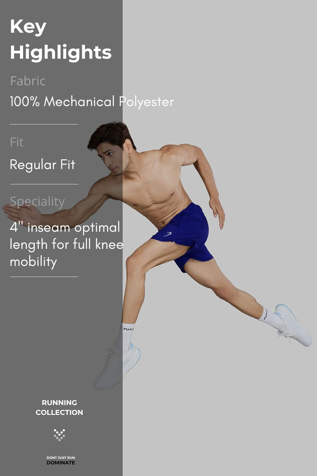 Pulse 4" Running Shorts Blue