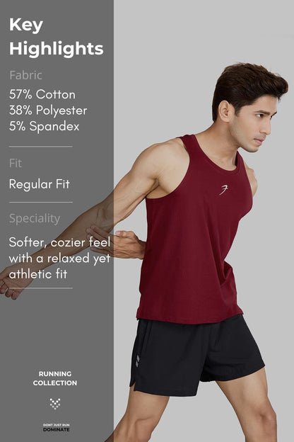 Pulse Running Tank Deep Red