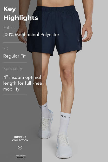 Pulse 4" Running Shorts Navy