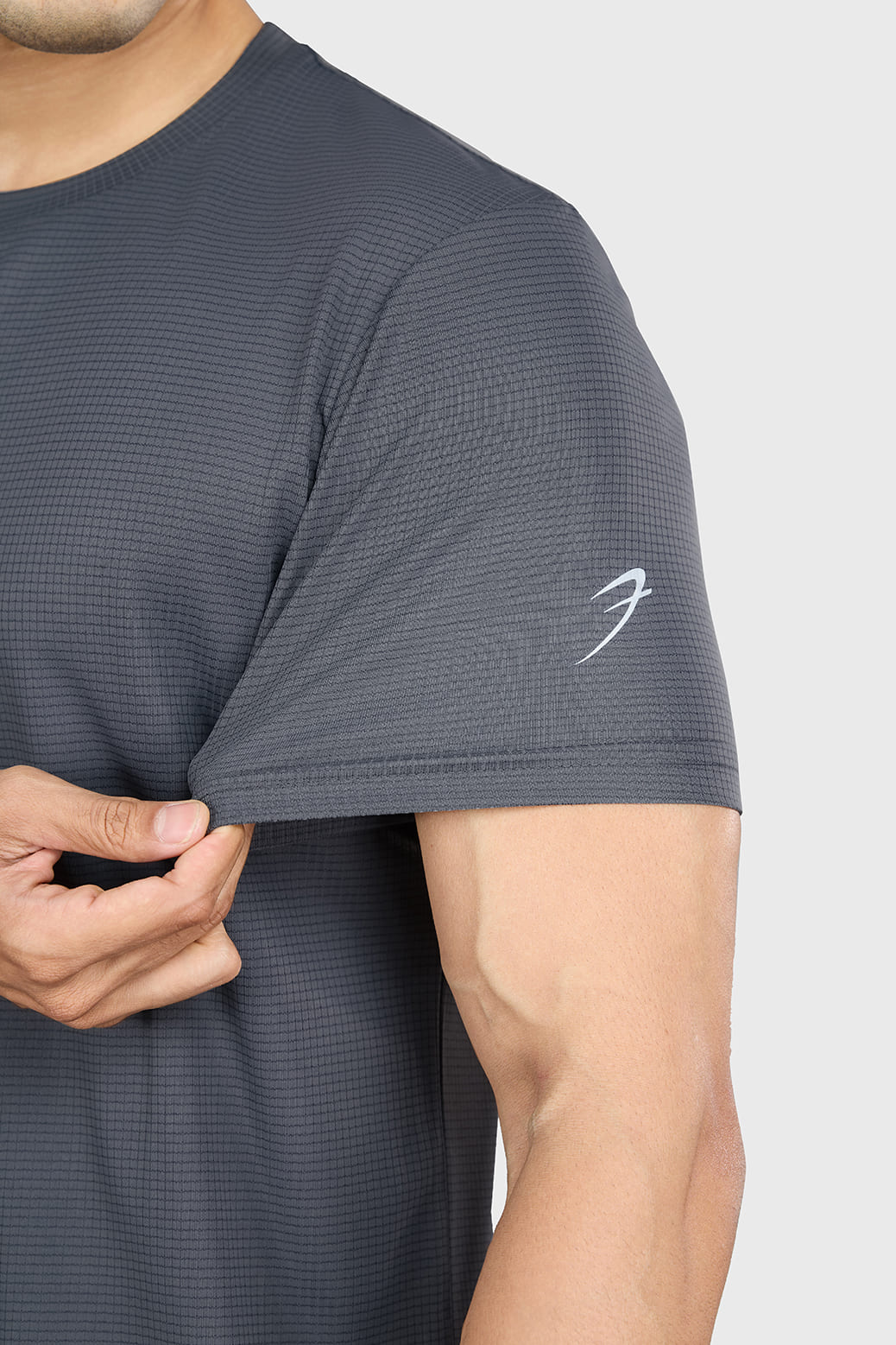 Checks Running T-shirt Grey