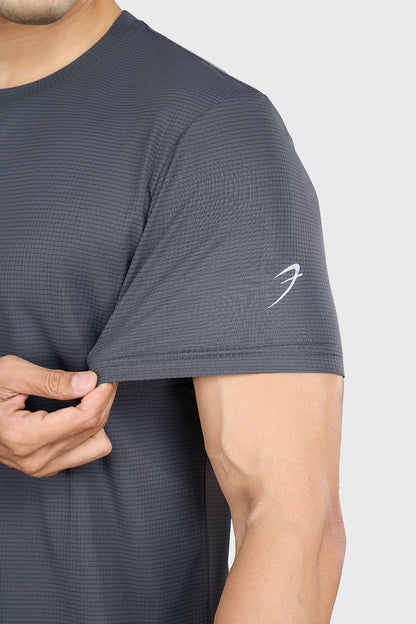 Checks Running T-shirt Grey