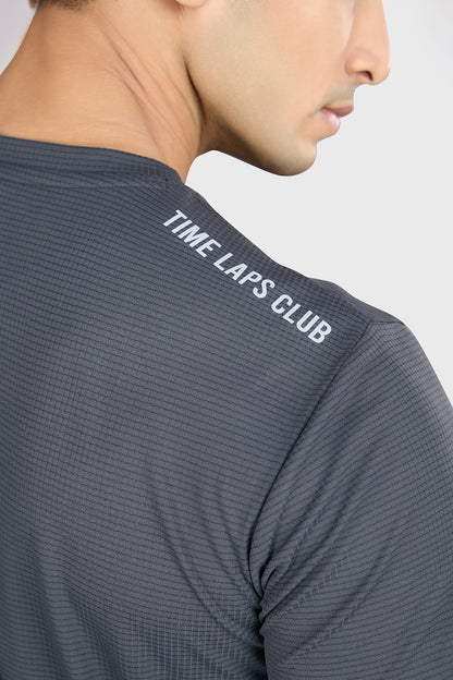Checks Running T-shirt Grey
