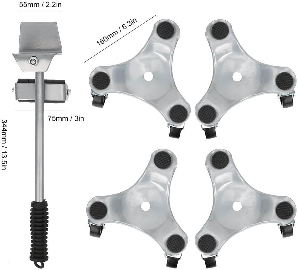 metal and plastic furniture lifter